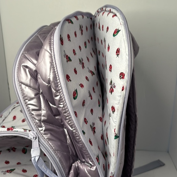 Vera Bradley Quilted Lavendar Pearl Full Size Backpack NWOT - Picture 7 of 7